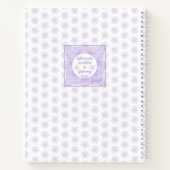 leichte lila Schneeflocke & glitzerndes Herz Notizblock (Rückseite)