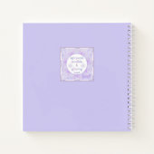 leichte lila Schneeflocke & glitzerndes Herz Notizblock (Rückseite)