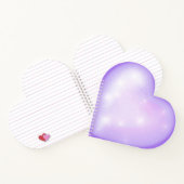 leichte lila Schneeflocke & glitzerndes Herz Notizblock (Innenseite)