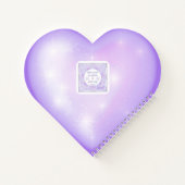 leichte lila Schneeflocke & glitzerndes Herz Notizblock (Rückseite)