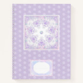 leichte lila Schneeflocke & glitzerndes Herz Notizblock (Vorderseite)