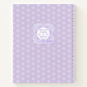 leichte lila Schneeflocke & glitzerndes Herz Notizblock (Rückseite)