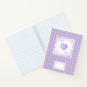 leichte lila Schneeflocke & glitzerndes Herz Notizblock (Innenseite)