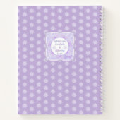 leichte lila Schneeflocke & glitzerndes Herz Notizblock (Rückseite)