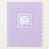 leichte lila Schneeflocke & glitzerndes Herz Planer (Rückseite)