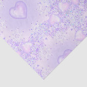 leichte lila Schneeflocke & glitzerndes Herz Seidenpapier (Detail)