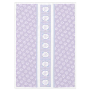 leichte lila Schneeflocke & glitzerndes Herz Tischdecke