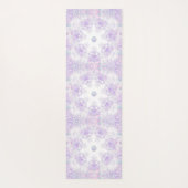leichte lila Schneeflocke & glitzerndes Herz Yogamatte (Rückseite)