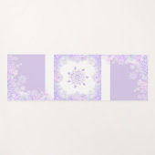 leichte lila Schneeflocke & glitzerndes Herz Yogamatte (Vorderseite (Horizontal))