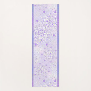 leichte lila Schneeflocke & glitzerndes Herz Yogamatte