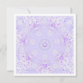 leichte lila Schneeflocke und mattiertes Herz Karte (Vorderseite)