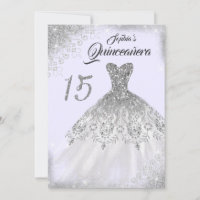 Leichte Lila Silberspitze Diamantgarnquinceanera