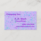 Leichte Lila Spritzer-Visitenkarten Visitenkarte (Vorderseite)