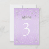 Leichte Lila und silberne Hochzeitskarten für Tisc Einladung (Rückseite)