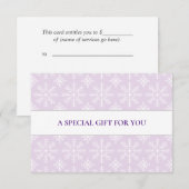 LEICHTE LILA WEISSE SCHNEELAKEN CHRISTMAS BESONDER (Vorne/Hinten)