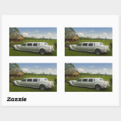 Leichte Limousine auf der Wiese Rechteckiger Aufkleber (Blatt)