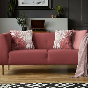 Leichte Mauve Taupe Rosa Elfenbeinzirkel Kunst Kissen