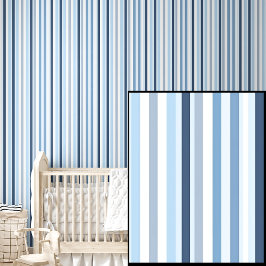 Leichte, mittlere und dunkle blaue Streifen Tapete