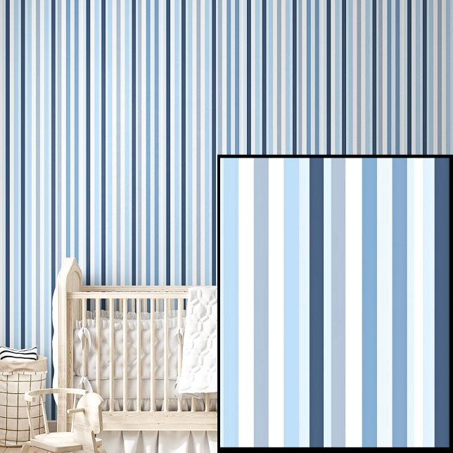 Leichte, mittlere und dunkle blaue Streifen Tapete (Von Creator hochgeladen)