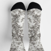 Leichte, monochrome Marmortoile Crew Socken (Oben)