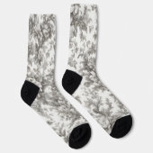 Leichte, monochrome Marmortoile Crew Socken (Rechts)