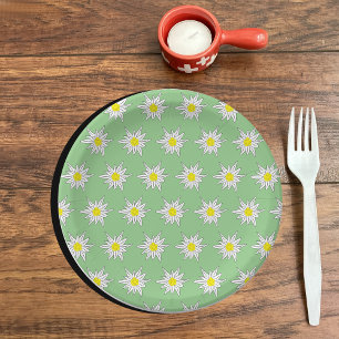 Leichte Papiertafel mit Edelweiss Motif Pappteller