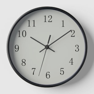 Leichte Pastel Gray Round (Medium) Wall Clock Uhr