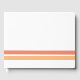 Leichte Pfirsichlachsränder auf Weiß Gästebuch