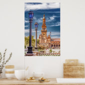 Leichte Plätze an der Plaza de Espana Poster (Küche)