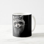 Leichte Racoon-Tasse. Auf Schwarzem Kaffeetasse (VorderseiteRechts)