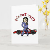 Leichte Rennwagenfahrerin Karte (Gelbe Blume)