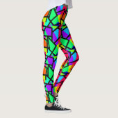 Leichte Retro Style Geometric 80er Memphis Design Leggings (Rechts)