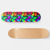 Leichte Retro Style Geometric 80er Memphis Design Skateboard (Horizontal)