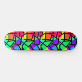 Leichte Retro Style Geometric 80er Memphis Design Skateboard (Horizontal)