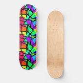 Leichte Retro Style Geometric 80er Memphis Design Skateboard (Vorderseite)