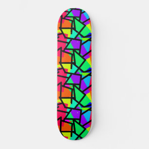 Leichte Retro Style Geometric 80er Memphis Design Skateboard