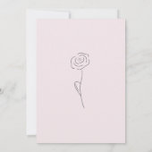 Leichte Rosa Blume Art Monogram Wedding Einladung (Rückseite)