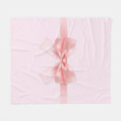Leichte rosa Bow Wrapped Fleece Blanket (Vorderseite (Horizontal))