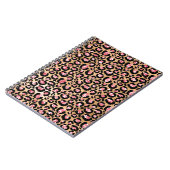 Leichte rosa Foil- & Gold-Glam Glitzer Leopard Spo Notizblock (Linke Seite)