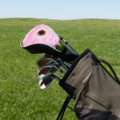 Leichte Rosa Gerbersche Daisy Floral Personalisier Golf Headcover (In SItu)