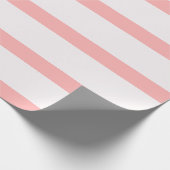 Leichte rosa und cremefarbene Stifte Streifen Geschenkpapier (Ecke)