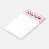 Leichte, rosa und weiße Smokey-Linien Post-it Klebezettel (angewinkelt)