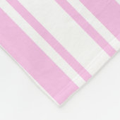 Leichte, rosa und weiße Streifen aus Süßigkeiten Fleecedecke (Ecke)