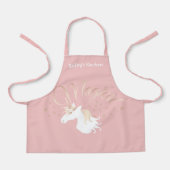 Leichte Rose Rosa Weißes Zaubernadeln Mädchen Schürze (Vorderseite)
