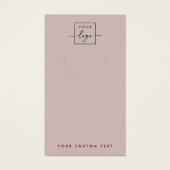 Leichte Rose Taublogo QR Ohrring-Grafikkarte (Vorderseite)