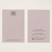 Leichte Rose taumele Ohrring-Grafikkarte (Vorne & Hinten)