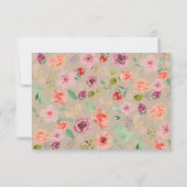 Leichte rustikale Sommer-Flora-UAWG RSVP Karte (Rückseite)