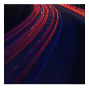 Leichte Schwänze für den Fahrzeugverkehr Poster