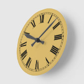 Leichte Senf Gelbe Farbe Runde Wanduhr (Winkel)
