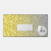 Leichte, silbergraue Imitate glänzen Monogramm Schreibtischunterlage (Tastatur & Maus)